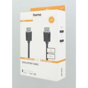 Кабел HAMA 200697 DisplayPort 1.2 мъжко - DisplayPort 1.2 мъжко 3m Ultra-HD 4K  Двойно-екраниран