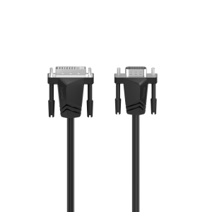 Кабел HAMA 200714 DVI мъжко - VGA мъжко 1.5м Екраниран 1080p, Черен