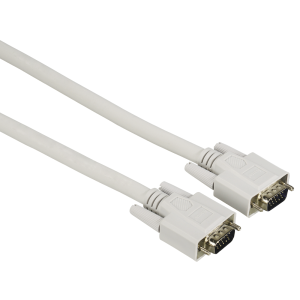 Кабел за монитор HAMA 200932 VGA мъжко -VGA мъжко 1.50м бял