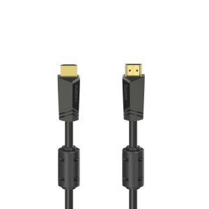 Кабел HAMA HDMI мъжко-HDMI мъжко 4K 10.2GB/s Ethernet 15 м позл. конектори 2 филтъра