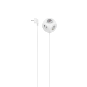 Разклонител Куб HAMA-223195 3-гнезда 2х USB-C/A