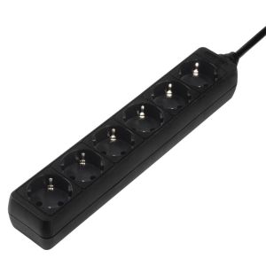 Разклонител HAMA-30393  6 гнезда  1.4м  Черен