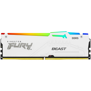 Памет Kingston 32GB 6000MT/s DDR5 CL30 DIMM (Kit of 2) FURY Beast White RGB EXPO