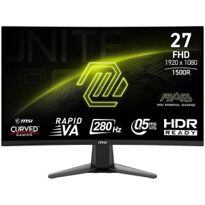 Геймърски монитор MSI MAG 276CXF Curved 27" 280Hz FHD (1920x1080) 16:9 Rapid VA Anti-glare 1500R 0.5ms