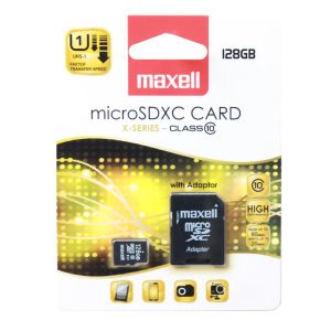 Флаш карта памет 128GB Maxell micro SDXC Class 10 Адаптер