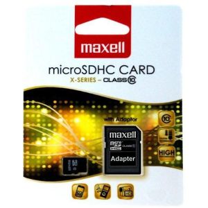 Флаш карта 64GB MAXELL  SD XC Micro с преходник CL10